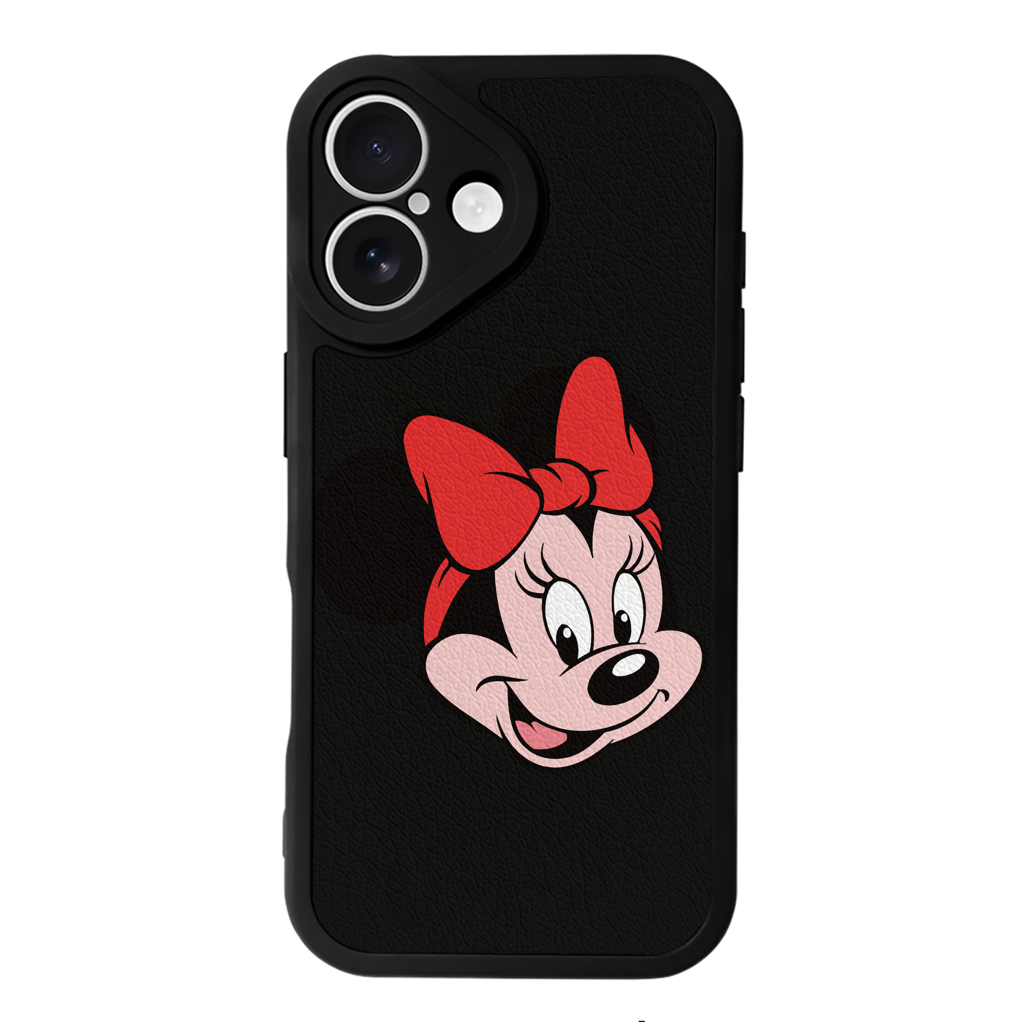 （画像用） ミッキーマウス Mickey Mouse 【iPhone 16シリーズ対応】シリコンスマホケース（レザー調） 材質：シリコン
